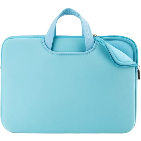 RAINYEAR Laptop Sleeve Case Compatible with 16 Inch MacBook Pro Partial Chromebook Notebook Computer Ultrabook, Protective Slim Padded Carrying Bag Cover with Handle Strap Pocket (Blue)