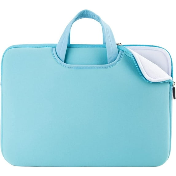 RAINYEAR Laptop Sleeve Case Compatible with 16 Inch MacBook Pro Partial Chromebook Notebook Computer Ultrabook, Protective Slim Padded Carrying Bag Cover with Handle Strap Pocket (Blue)