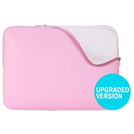 RAINYEAR Laptop Sleeve Compatible with 13.3 MacBook Air Pro M1 2020 2021 New M1 A2337 A2338 A1932 A1989 A2159 A2179 A2251 A2289 Carrying Computer Bag Protective Cover Soft Case(Pink,Upgraded Version)