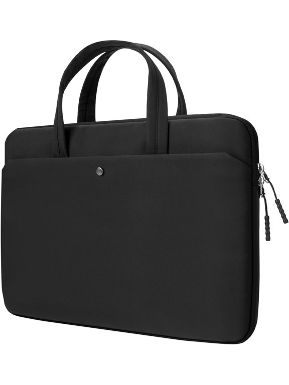 Protective Laptop Sleeve Case for 13-14 Inch Macbook Air/Pro Laptop Chromebook Computer, Slim Lightweight Computer Carrying Bag Cover Briefcase with Handle, Black