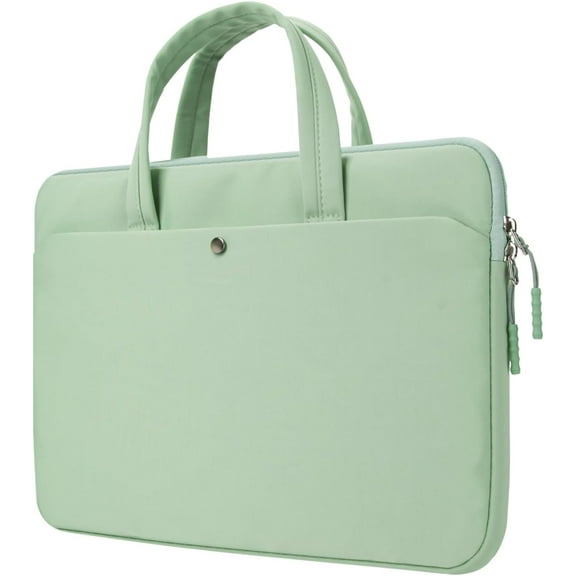 RAINYEAR Protective Laptop Sleeve Case for 13-14 Inch Macbook Air/Pro Laptop Chromebook Computer, Slim Lightweight Computer Carrying Bag Cover Briefcase with Handle, Green