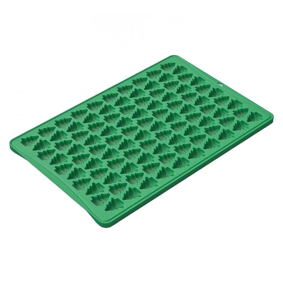 RAIRSKY 100 Cavities Mini Christmas Tree Silicone Candy Molds,3D Christmas Tree Gummy Molds,Chocolate Candy Handmade Soap Ice Cube Biscuit Moulds,Non-Stick Candy Tray Molds
