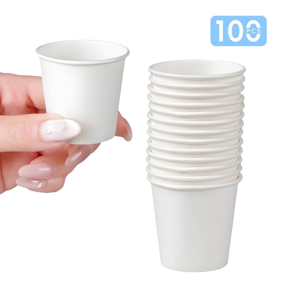 RAIRSKY 100Pcs Bathroom Cups Tasting Sample Cup Mouthwash Cups Practical for Testing 50ml Bathroom Cups