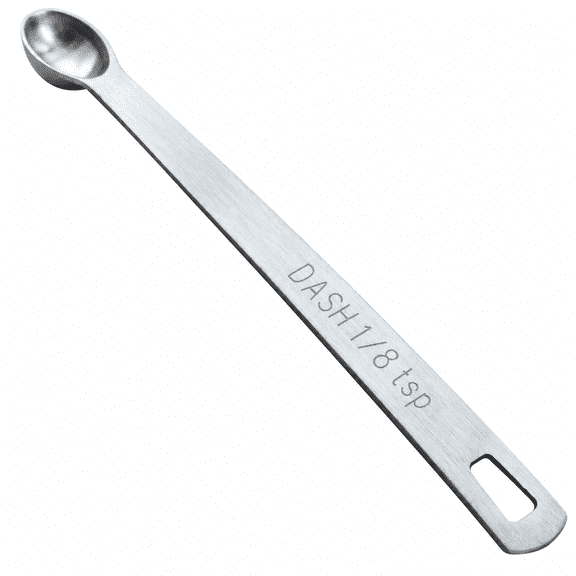 RAIRSKY 1Pcs 1/8 Teaspoon(1/8Tsp,0.625 Ml,Dash) Single Tiny Measuring Spoon,Small Individual Stainless Steel Measure Spoons Only