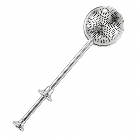 RAIRSKY 1pc Stainless Steel Retractable Tea Infuser Tea Strainer Flour Sifter (Silver)