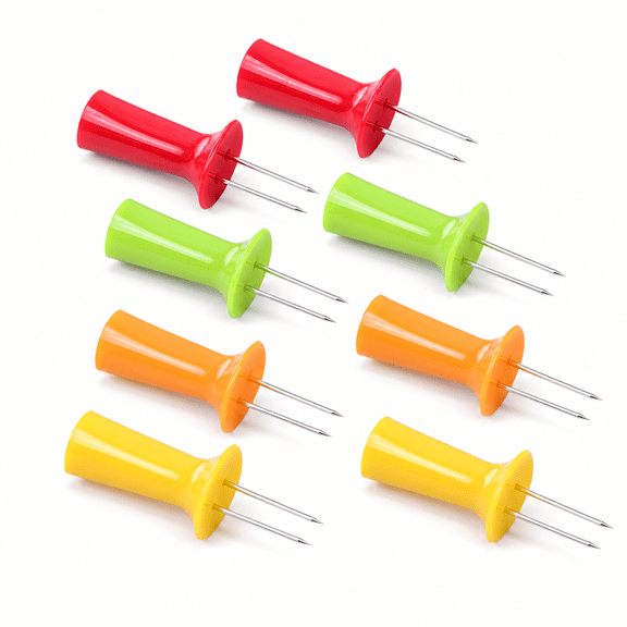 RAIRSKY 2026 New 8Pcs Corn on the Cob Holders Skewers Twin Prong Barbecue Forks Kitchen Tools for Camping Picnic,For Bbq,Outdoor,Camping,Picnic,Kitchen