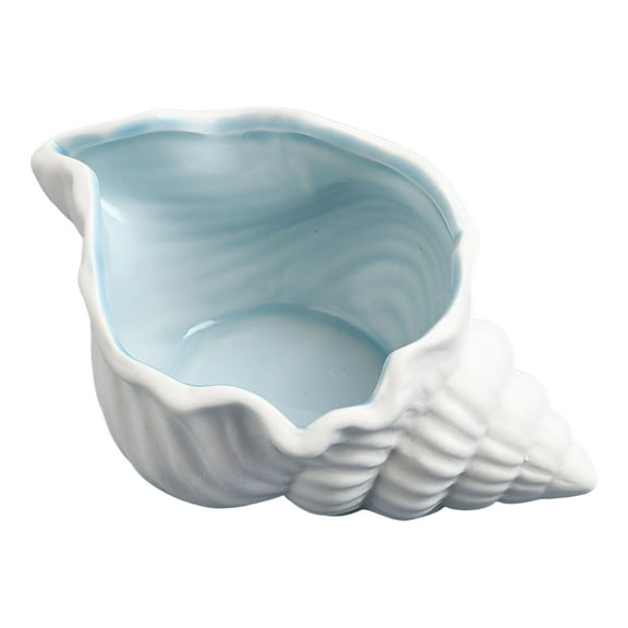 RAIRSKY 2026 New Ceramic Shell Bowl Snack Serving Storage Bowl Decorative Bowls Candy Container for Home Office Nautical Party Decoration