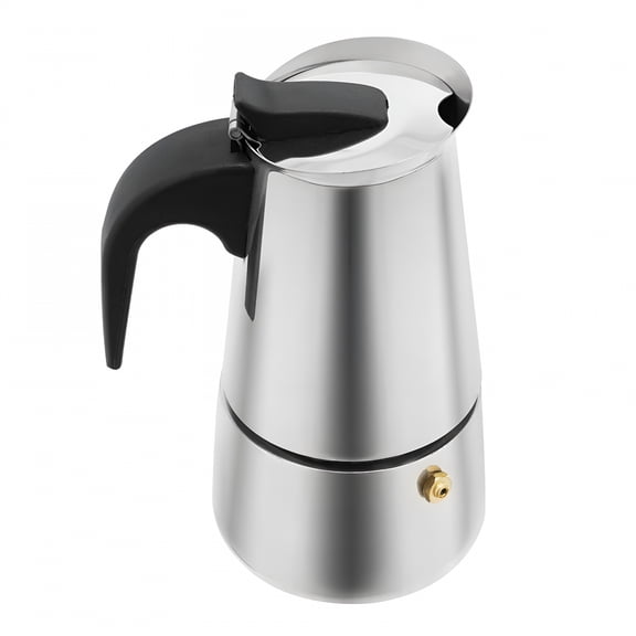 RAIRSKY 2026 New Electric Coffee Pot,4 Cups,Stainless Steel Espresso Maker,Adjustable Temperature,Manual Moka Pot for Home Brewing,Retro Design,Ideal Gift for Coffee Lovers