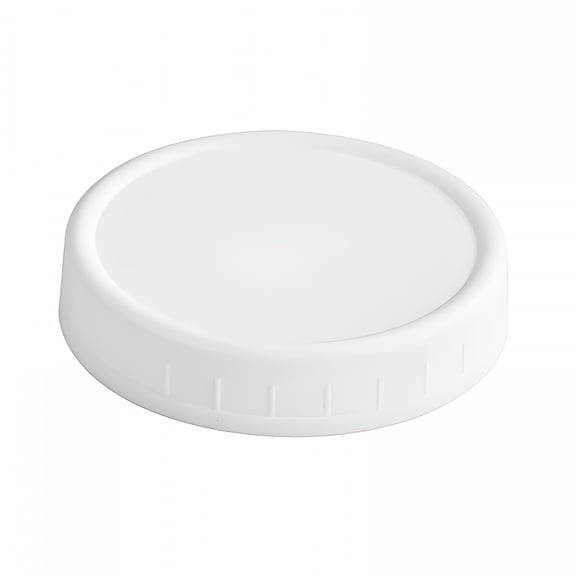 RAIRSKY 2026 New Wide Mouth Mason Jar Lids for Ball,Kerr and More - White Plastic Storage Caps for Mason/Canning Jars - Leak-Proof - Dishwasher Safe & Food Grade for Preserves,Jams,Sauces,Beverages