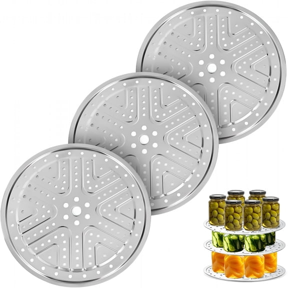 RAIRSKY 3 Pcs Pressure Canner Racks,11-Inch Pressure Cooker Rack,Stainless Steel Premium Canner Rack for Pressure Canner