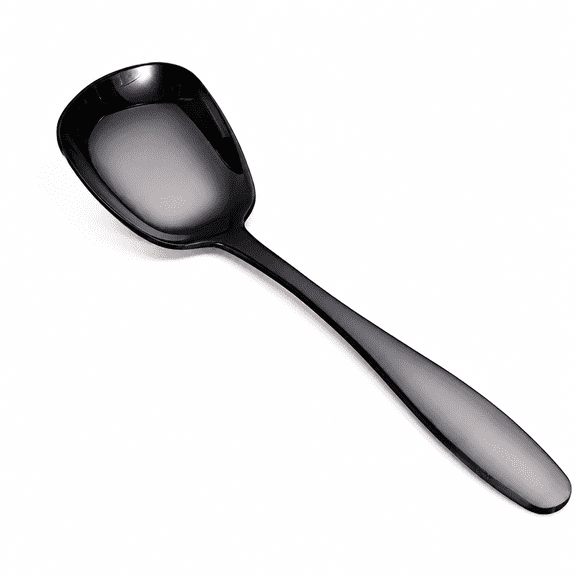 RAIRSKY 3Pcs Serving Spoon Dishwasher Safe Rust-resistant Stainless Steel Large Buffet Serving Spoon for Restaurant