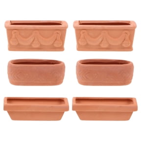 RAIRSKY 3pcs Mini Terracotta Clay Flower Pots Tiny Cactus Pots Small Succulent Planter Nursery Plant Pot for Home
