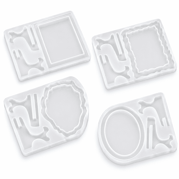 RAIRSKY 4 Pcs Resin Molds for Picture Frame with Stand Holder Rectangle ...