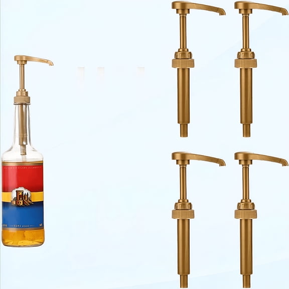 RAIRSKY 4Pcs Coffee Syrup Pump Dispenser for 750ml Bottles,Compatible with Syrup