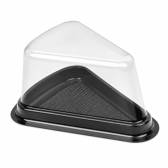 RAIRSKY 50Pack Cake Slice Containers,Individual Disposable Triangle Plastic Cake Boxes,for Pie Cheesecake Dessert