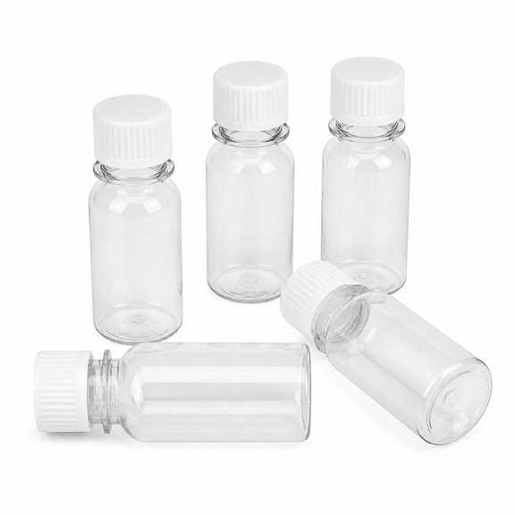 RAIRSKY 5Pcs 60Ml Small Plastic Bottles Ginger Shot Bottles with Caps Mini Juice Bottles Reusable Liquid Bottle Container Leak Proof