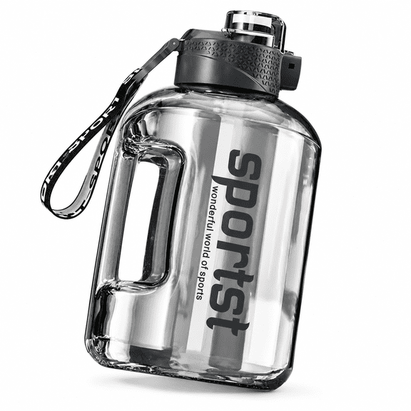 RAIRSKY 60 Oz Large Capacity Water Cup, Big Belly Water Bottle, Portable Plastic Space Pot, Sports Fitness Hydration Container for Male and Female Students Large Water Bottle