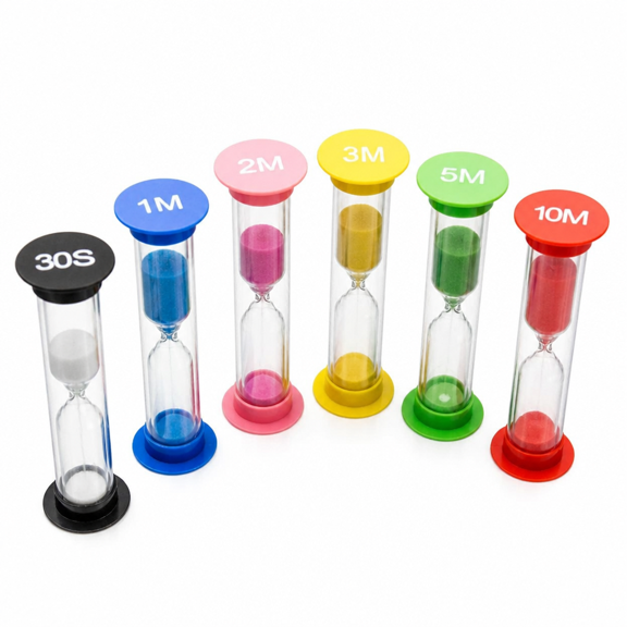 RAIRSKY 6Pcs Kitchen Timer,Colorful Hourglass Timer Egg Timer,Premium Standard Material Kitchen Timers for Cooking