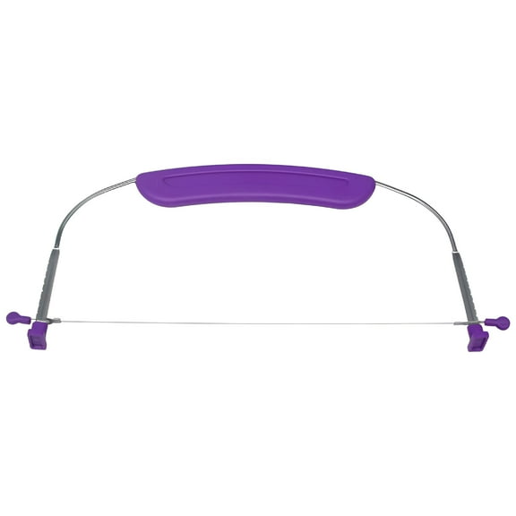 RAIRSKY Adjustable Cake Cutter Slicer Leveler,9 Different Height Premium Food Grade Stainless Steel Double Wires Cake Cutter/Slicer/Adjustable Cake Leveler for Leveling and Molding (Purple)