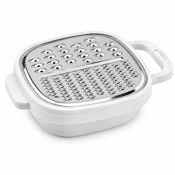 RAIRSKY Cheese Grater with Container and Lid - Stainless Steel Grater Bowl with Handle for Easy Shredding - for Vegetables,Cheese and More Ideal Kitchen Gadget