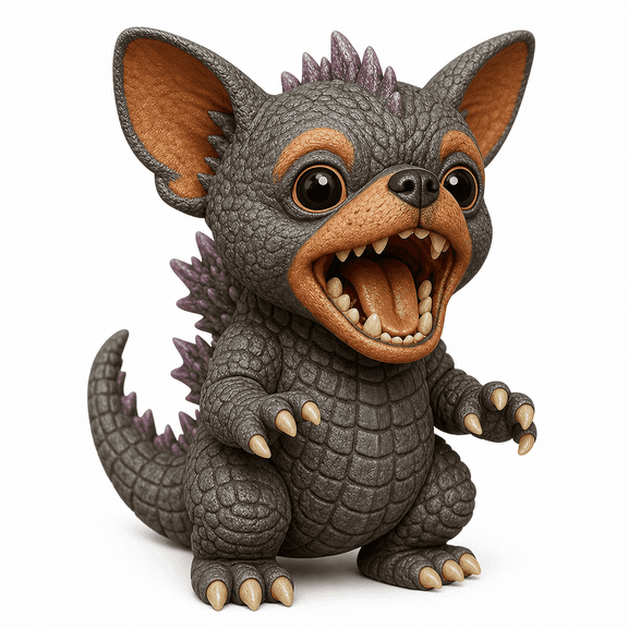 RAIRSKY Cute Mini Dog Monster Figurine3" Resin Collectible Decor