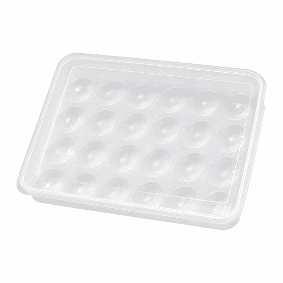 RAIRSKY Deviled Egg Containers with Lid,Stackable Plastic Egg Holder for 24 Eggs,Clear Egg Storage Holder for Fridge,Keep Fresh,Easter,Thanksgiving Party Kitchen Supplies