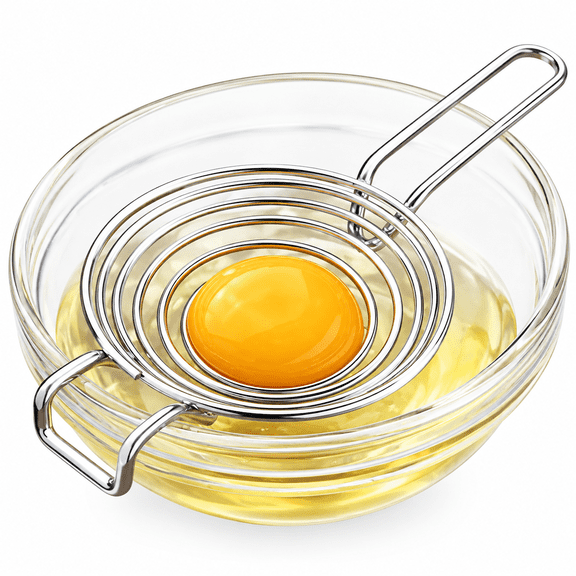 RAIRSKY Egg Separator Egg Yolk White Separator, Stainless Steel Egg White Yolk Sifting Filter Egg Divider Kitchen Tool for Baking Cake, Kitchen Gadget Cooking/Baker Tool