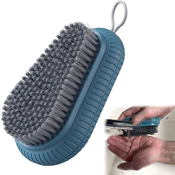 RAIRSKY Heavy Duty Nail Brush Fingernail Scrub Brush , sturdy Stiff Bristles Nail Scrub Brush, Hand and Nail Cleaning Brush for Men Mechanics (Hand Wash Brush - Blue)