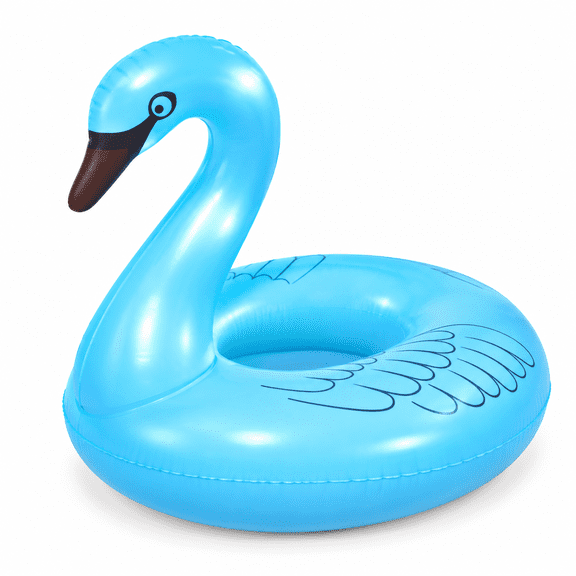 RAIRSKY Inflatable Swan Pool Float with Colorful Lights, Solar Powered Led Color Changing Swan Swim Tube Rings, 42'' Large Pool Beach Floaties Lake and Beach Floaty Pool Raft Lounge for Adults Party