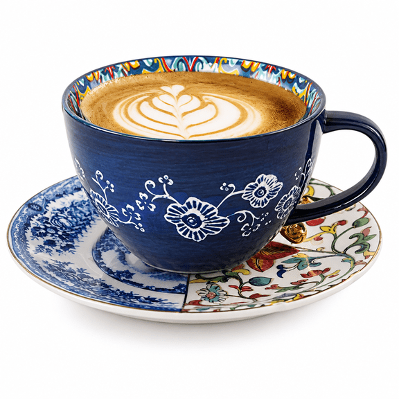 RAIRSKY Large Coffee Mugs,Jumbo Soup Mugs with Handles,Coffee Cup for Men Ceramic Coffee Cups for Coffee Cereal Latte for Men Women,Housewarming Wedding Gift,Vibrant Colors
