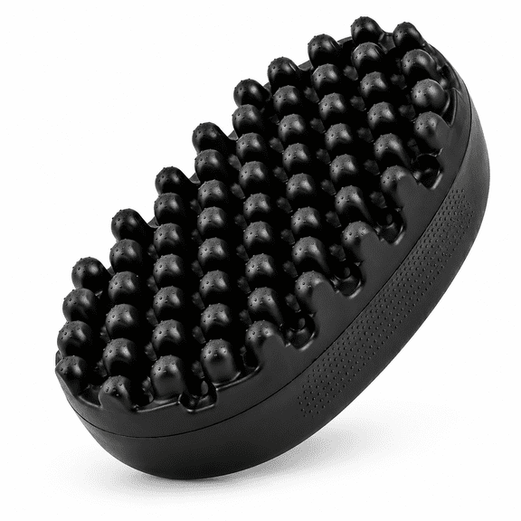 RAIRSKY Large Size Black Rubber Curling Hair Brush Premium Twist Tool for Afro Curly Coiled 4C Hair Quick Easy Styling Quick Easy Styling Curl Sponge
