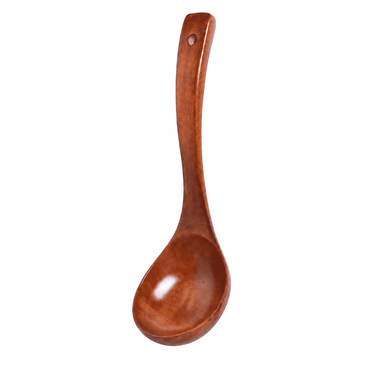 RAIRSKY Large Solid Wood Soup Ladle, 28 x 8 cm, Long Handle Wooden ...