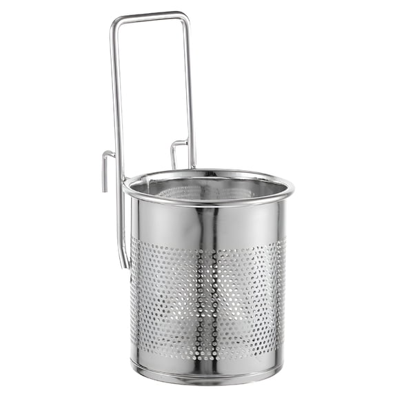 RAIRSKY Metal Pasta Boil Basket: Pasta Insert with Handle,Stainless Steel Mesh Net Strainer Basket for Vegetables,Pasta,Noodles,Dumplings,16.5x8x8cm