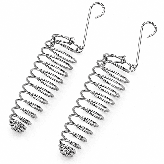 RAIRSKY Millet Holder for Bird Cage, 2 Pack Stainless Steel Spray Millet Treat Holder, Hanging Parrot Foraging Feeder Toy, Fruit Vegetable Basket for Parakeet Cockatiel Conure African Grey