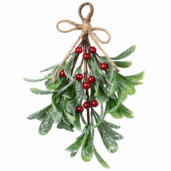 RAIRSKY Mistletoe Berries Christmas Mistletoe Branch Floral Branch Xmas Mistletoe Pick Door Mistletoe Artificial Flowers Home Decor Mistletoe Decor