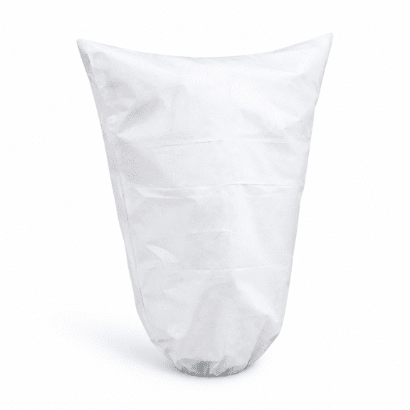 RAIRSKY Plant Covers Freeze Protection, 31.4X39.3In Thick Winter Cold Weather Frost Blankets Shrub Jacket with Drawstring Reusable Frost Protection Cloth for Outdoor Plants Fruit Tree Potted (White)