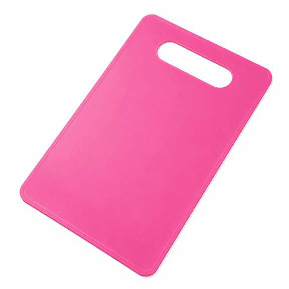 RAIRSKY Plastic Cutting Board,1 Pack Small Chopping Boards for Kitchen,Bpa-Free,Nonslip Plastic Chopping Board for Meat Vegetable Fruit,Easy Grip Handle,Non-Slip,Space Saving(Hot Pink)