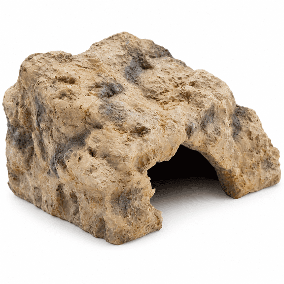 RAIRSKY Reptile Hide for Leopard Gecko,Bearded Dragon,Ball Python&Tortoise Terrarium Habitat Dcor,Snake&Lizard Hideout Humid Hide Leopard Gecko (Resin,Small)