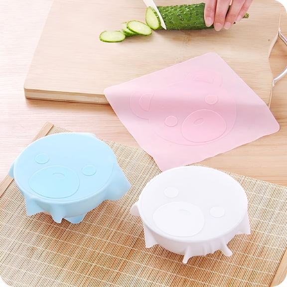 RAIRSKY Reusable Silicone Wrap Lid Food Fresh Keeping Sealer Cover Microwave Oven Heating Cover