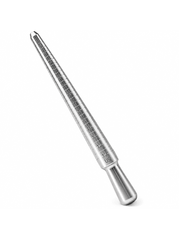 Ring Sizer Mandrel,Solid Aluminum Ring Mandrel Us Size 0-13 for Ring Making and Jewelry Making,Precise Ring Sizer