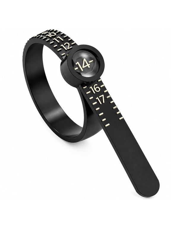 Ring Sizer Ring Sizer with Enlarged Window Reusable Ring Measuring Tool Measure Finger Size Accurately Ring Measurer Ring Finger Sizer 1-17 US Ring Size