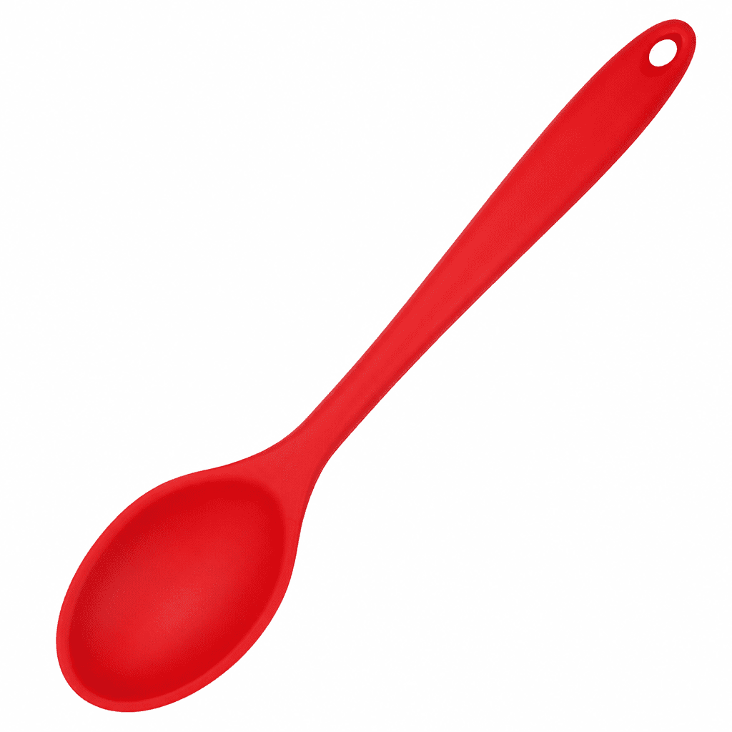 RAIRSKY Silicone Spoon Flatware Cooking Spoons for Nonstick Cookware ...