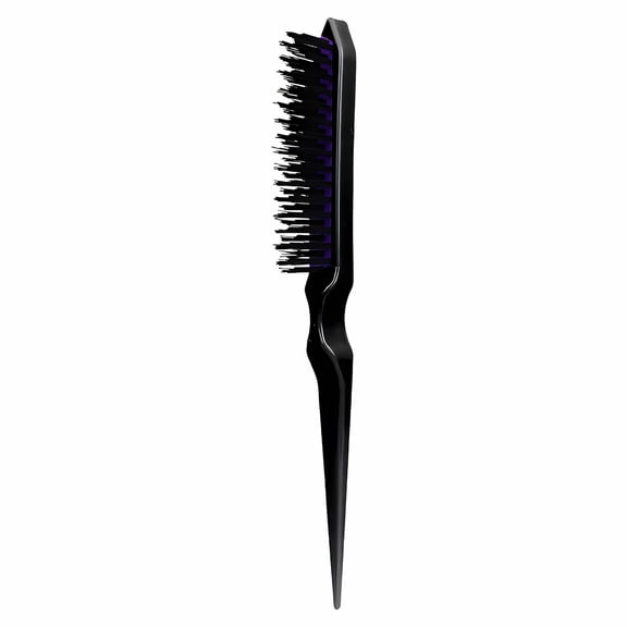 RAIRSKY Slick Back Hair Brush,Comfortable to Hold Slick Back Brush,Fluff and Hair Teasing Comb,Black