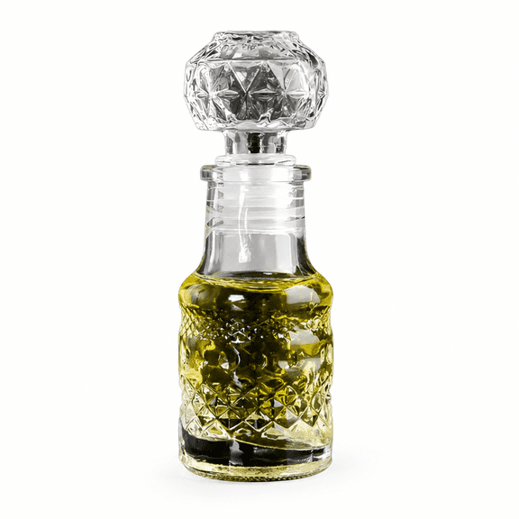 RAIRSKY Small Spirit Alcohol Liquor Transparent Bottle with Screw Cap,Whiskey Decanter Glass Bottle,Wine Bottle 50ml