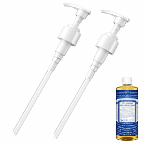 RAIRSKY Soap Dispenser Pump Compatible with Soap, 32Oz Bottles, Dispensing Pump for S Pure Castile Soap, 2-Pack