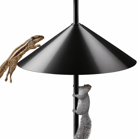 RAIRSKY Squirrel Proof Baffle for Bird Feeder Pole, Outdoor Wrap Around Squirrel Baffle (18inch)