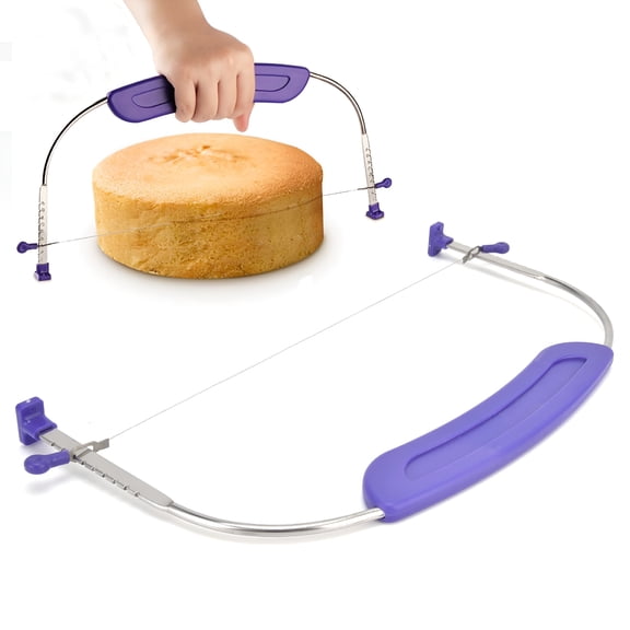 RAIRSKY Stainless Steel Cake Cutter with Anti-Slip Handle Cake Cutting Baking Tool for Cake Bakery,Cake Leveler