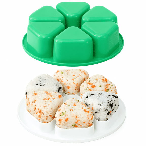 RAIRSKY Sushi Mold Triangle Onigiri Mold Bento Box Japanese Sushi Making Kit Sushi Press Maker Rice Ball Box