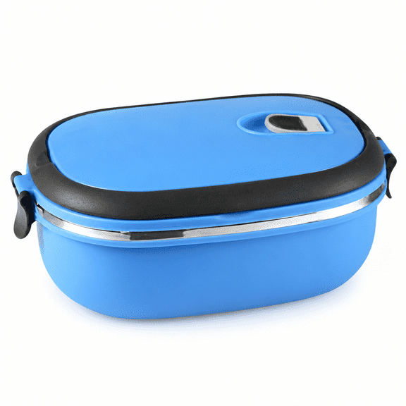 RAIRSKY Thermal Lunch Box Containers for Hot Food,Portable Rectangular Lunch Box Stainless Steel Insulated Food Storage Container for Outdoor Camping Picnic