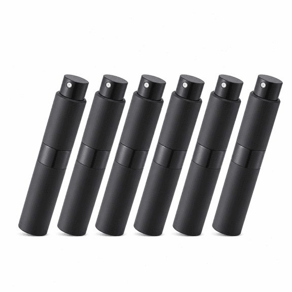 RAIRSKY Travel Perfume Bottle Refillable - Cologne Spray Atomizer Mini - Small Travel Size Empty Sprayer for Refill Sample Container - Portable Fragrance Decant Dispenser for Women Men 5Ml 6Pcs Black